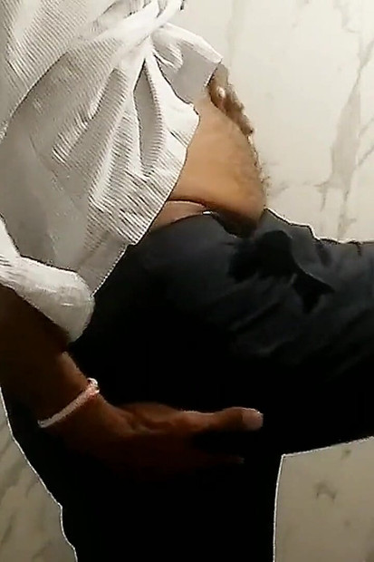 Slow Motion Mastrubation in Bathroom