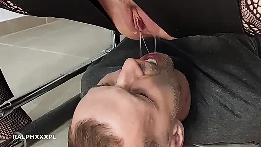 Zusammenstellung Cuckold Creampie Cleanup Facesitting Essen, Sperma Füttern, Sperma-kuss