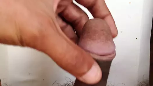 My naked husband, he Masturbates with his dick.