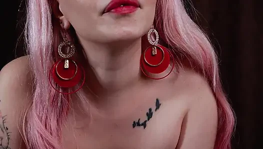 Schönes mädchen demütigt dich als Verlierer und spuckt auf dich! Sph