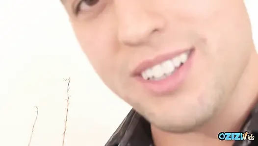 After shaving her pussy the horny brunette babe got on a cock and rode it