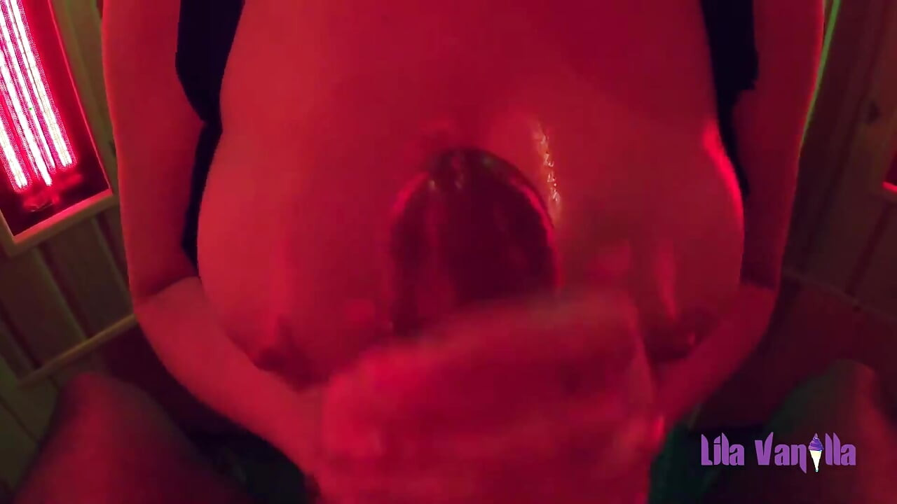 Swedish Blonde With big boobs BBC Sloppy blowjob Sauna