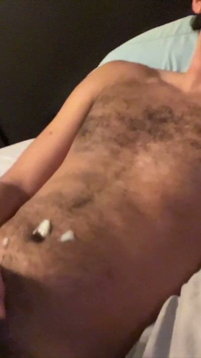 Solo masturbating in bed and eating my cum for treat | Clip 1