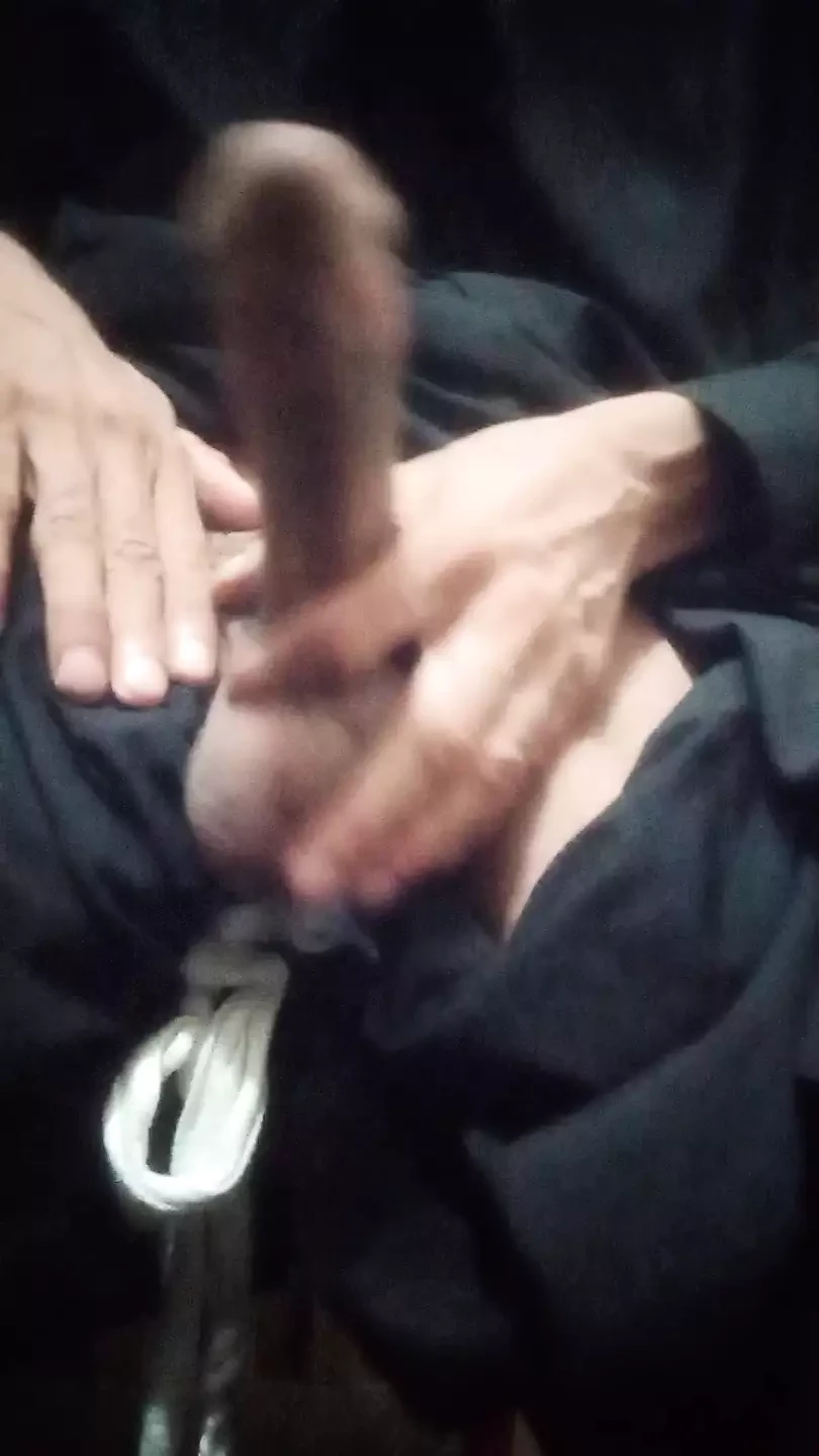 Having fun with my hot eight inch cock