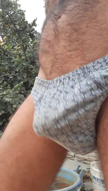 Hard cock inside panty that wants to come out