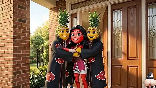 Fruit Series: Episode 3 - Cute Strawberry Girl and Pineapple Girl Sharing Sensual AI Hentai