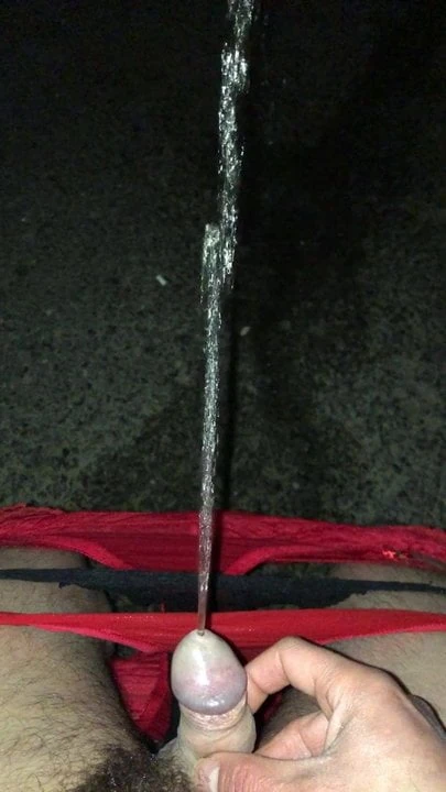 A very wet night out in red & black