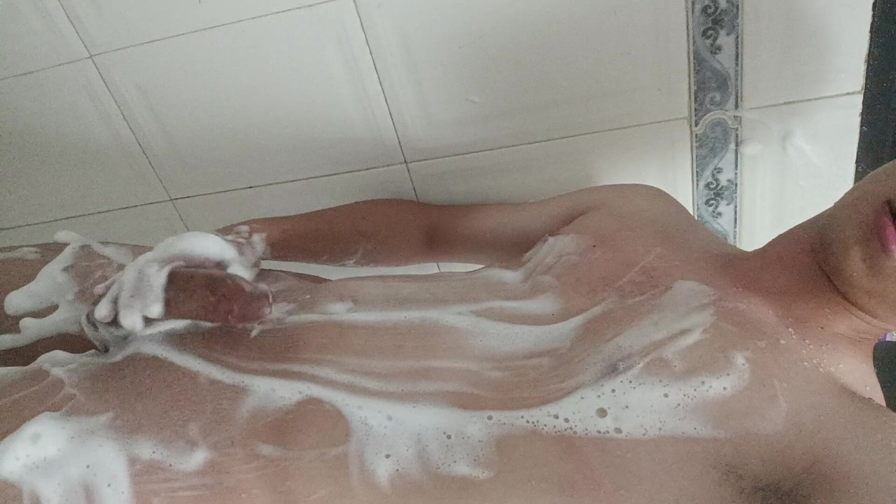In the bathroom masturbating delicious