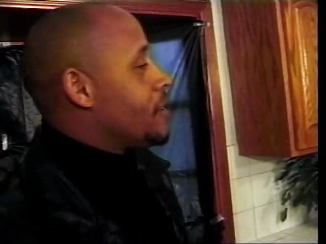 Busty white MILF gets her wet twat licked in the kitchen