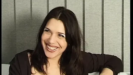 Vintage Casting of Shy Babe Sucking Dildo and Masturbating