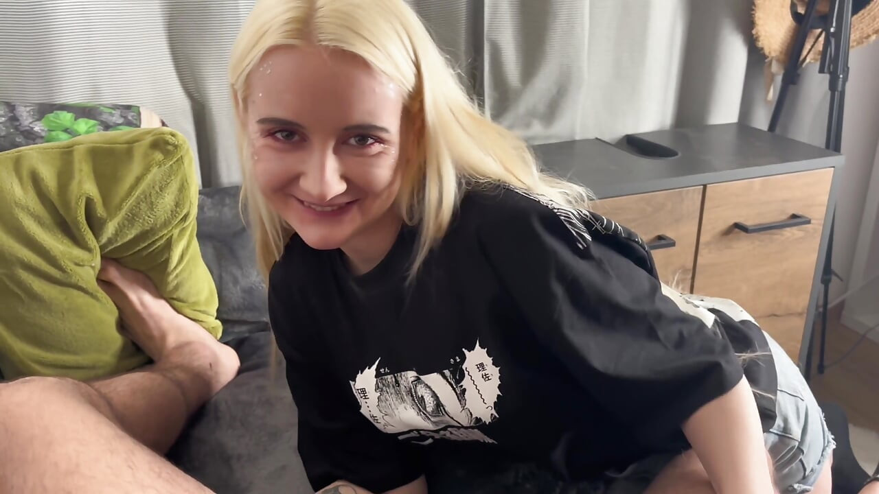 Hard Fucking After Best Blowjob with My Blonde Girlfriend Daruma Rai