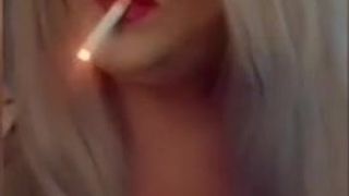 Smoking fetish tranny