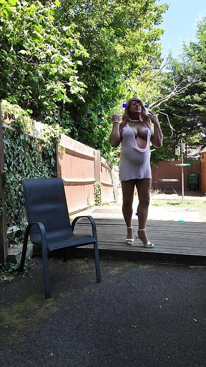 Sexy Crossdresser kellycd2022 I’m my pink dress and tan seamless pantyhose