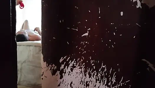 Hot MILF widow on SAREE, PUNISHED the underpant thief