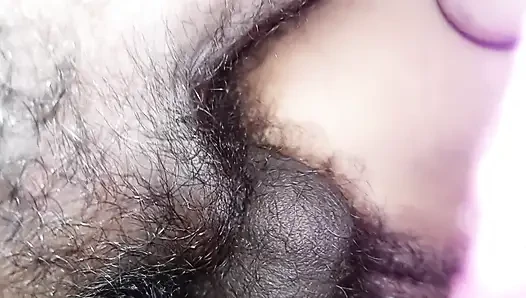 See how the husband stretched his beautiful wife's pussy by fucking her in doggy style.