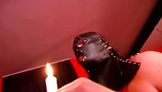 Dripping Hot Wax on Cum-soaked Tits and Stretched Holes
