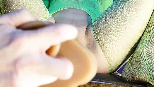 Close up Pussy Fisting Pumping Dildo Insertion Stretching Real Amateur Hot Wife