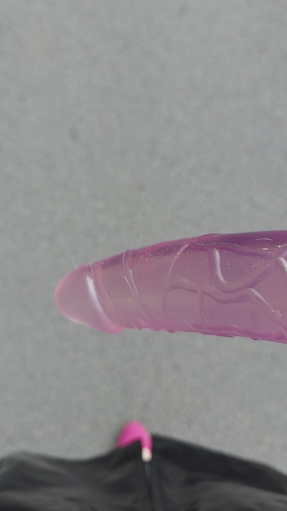 Out in pvc with my dildo