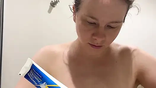 Teen with Braces Brushes Her Teeth