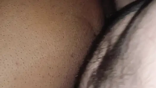 Black mother-in-law gets fucked without a condom, loves to be filled with milk