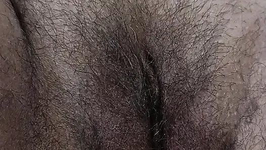 Shaving my wife's hairy cunt