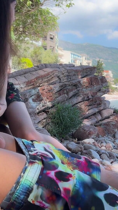 Must-see moment from "Public Dick Flashing on the Beach - I took his dick in my hand and helped him cum"