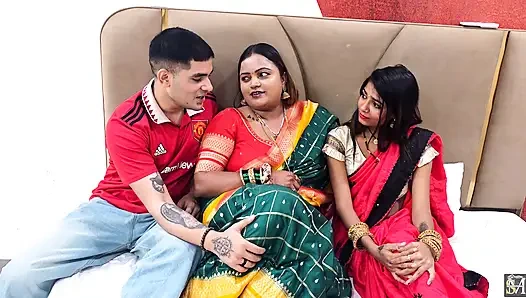 Indian desi jija sali bhabhi dever threesome hardcore sex video