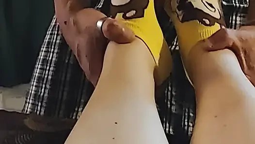 #2 Disney Sockjob Sock Footjob - Chip Sock Job - Cartoon Sock Handjob Cum