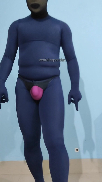 Zentai pantyhose mask Encasement putting