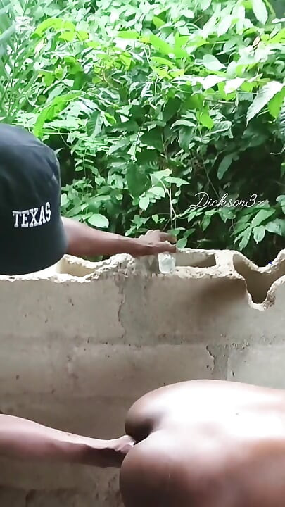 Ebony Soft Creamy Bussy Got Double Penetration with Massiv Dido and Massiv Dick in an Abandoned Building in the Forest