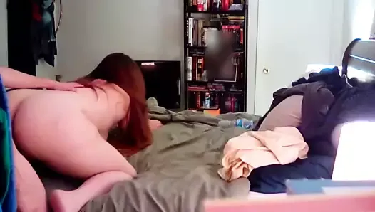 Thick Redhead PAWG gets her dress pulled off, pussy eaten and fucked