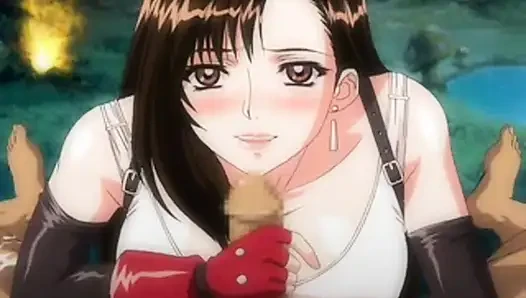 Sarcasticshovel392 präsentiert: Tifa Lockhart aus Final Fantasy VII erliegt einer intensiven, animeartigen Oralsex-Session mit englischen Untertiteln