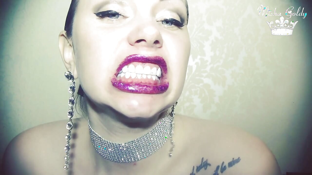 Purple wild lip smelling and grimaces