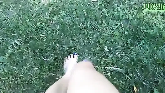 Asian Goddess Worship Series 006 Bare Feet Walking Outdoors Vol 1 Finally Good Weather on Where I Am at! I Take off My Runners