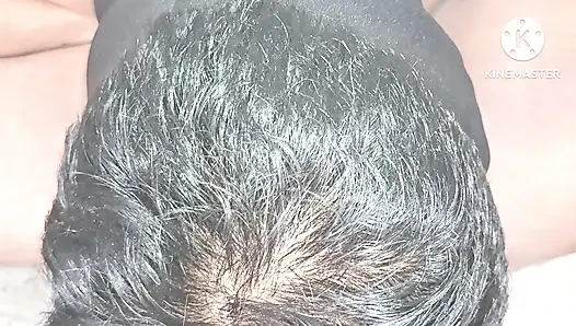 Boyfriend removed his girlfriend hairy pussy to a clean pussy