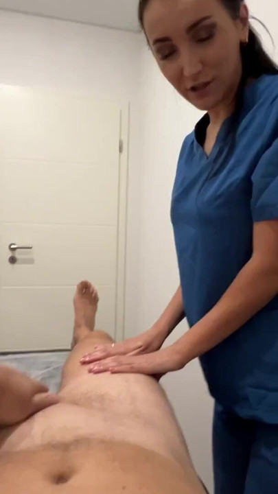 massage with a happy ending. sexual masseuse is having sex with a stranger | Clip 1