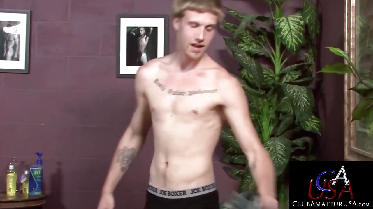 Tattooed Straight Dude Beau Kennedy Has His Dick Stroked by Kinky Masseur