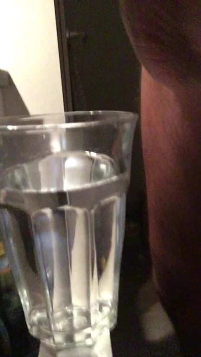 Cum in glass of water