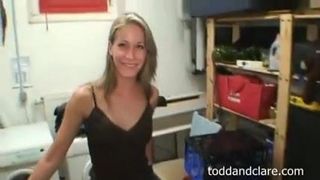 blonde milf is late with rent