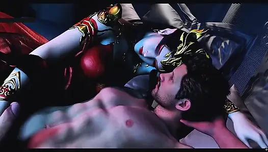 Goddess of the Pixel Realm: Lekuk pantat tanpa kursi - hentai animasi 3D