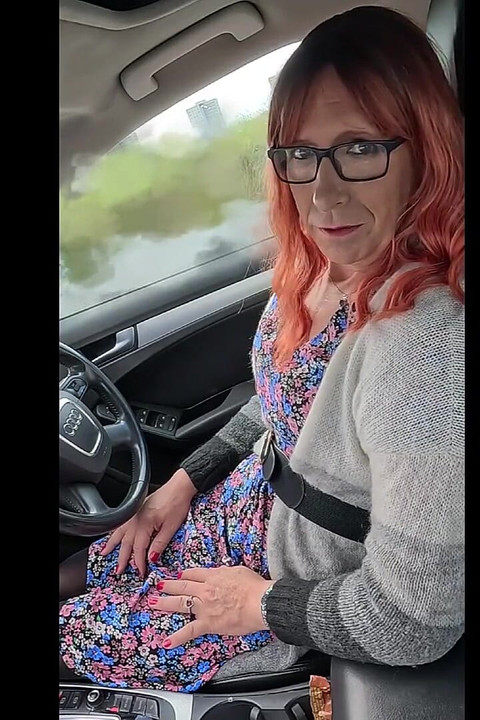 Girl Wanks Her Cock at the Beach
