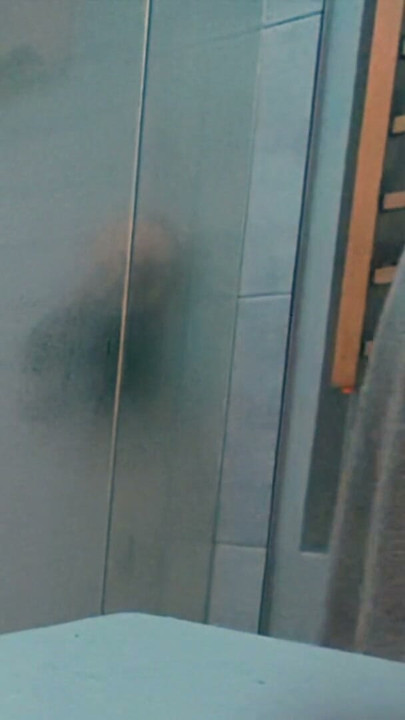 Busty Brunette Gets Peeked on in Shower Hentai nipples by Andrewtatt | Clip 1