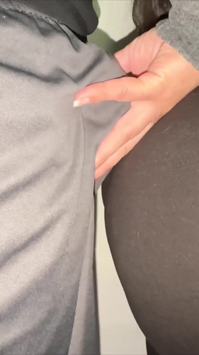 She Grabs a Stranger's Dick