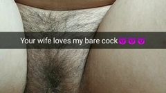 Cheating MILF wife loves only bare cock and creampies only!