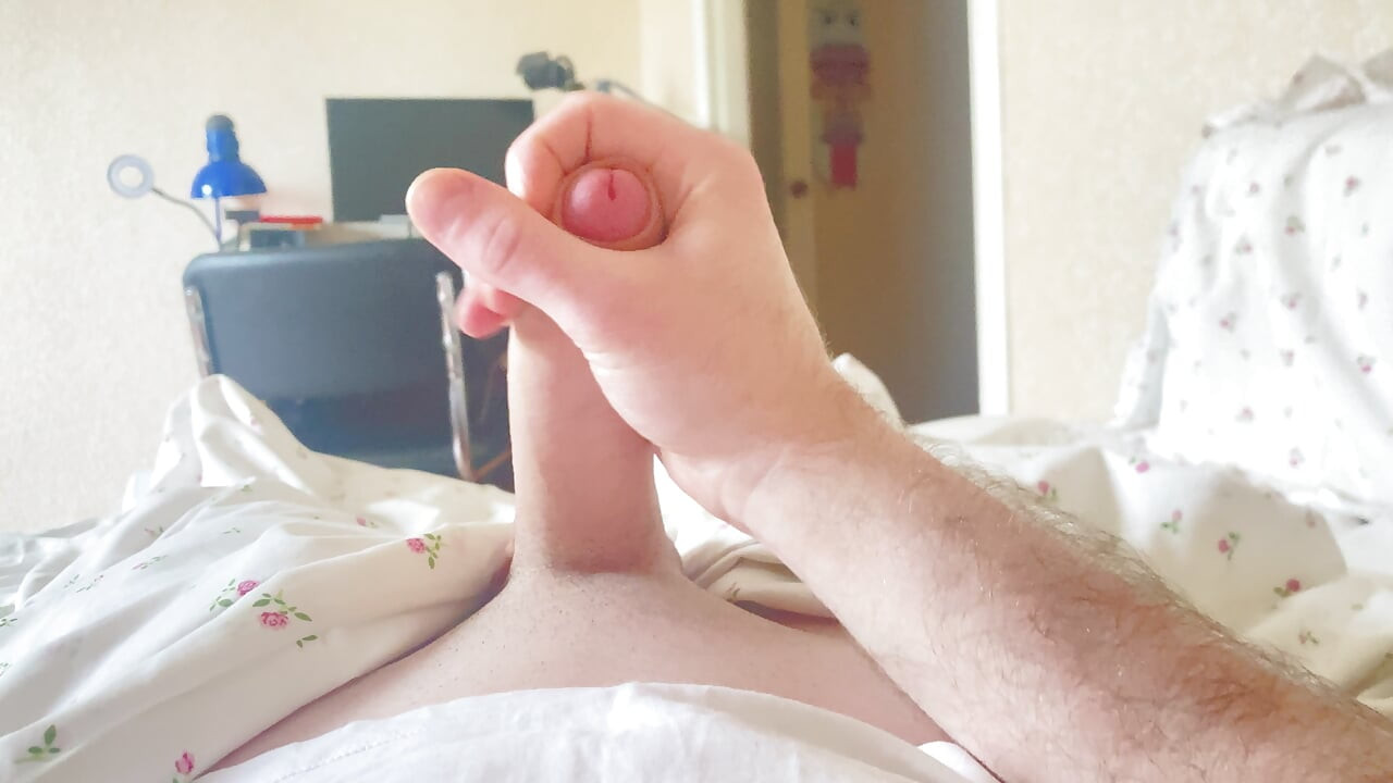 Morning Wood Stroking - Bed Solo Erection POV