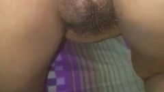 Fingering hijabis hairy pussy