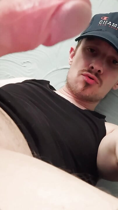 Dirty talk edging cock head play