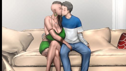 Liplock Kissing-unterricht von sonia und augenbinde-blowjob von Sarah mit riesigem abspritzen im mund - Prince of Suburbia kapitel - 9