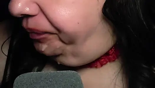 Rote heiße wassermelone ASmr