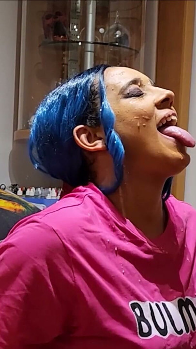Bulma sloppy blowjob cosplay dragon ball | Clip 3